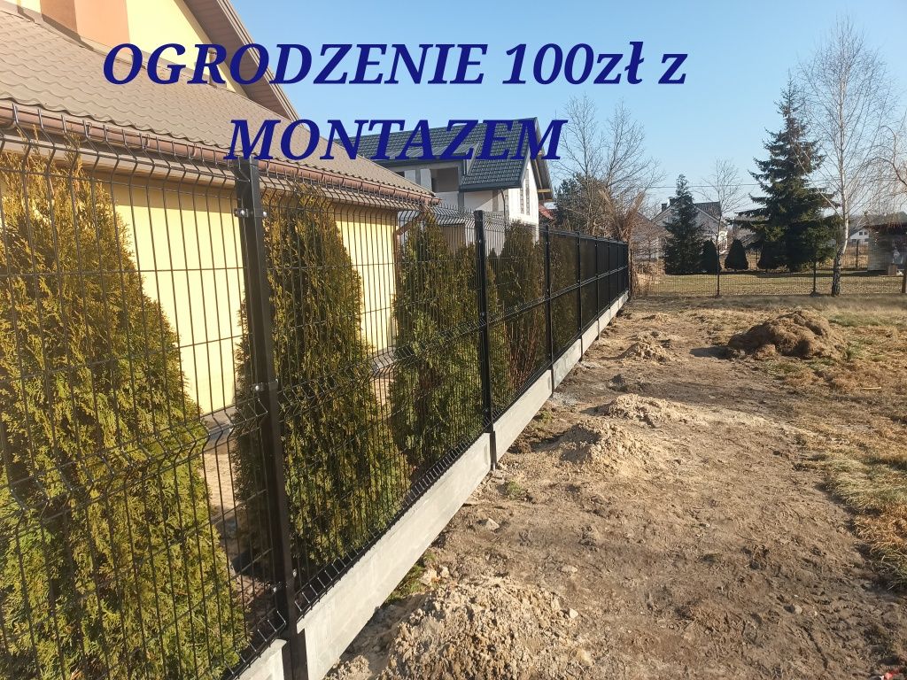 Ogrodzenie Panelowe z Montażem 100 zł