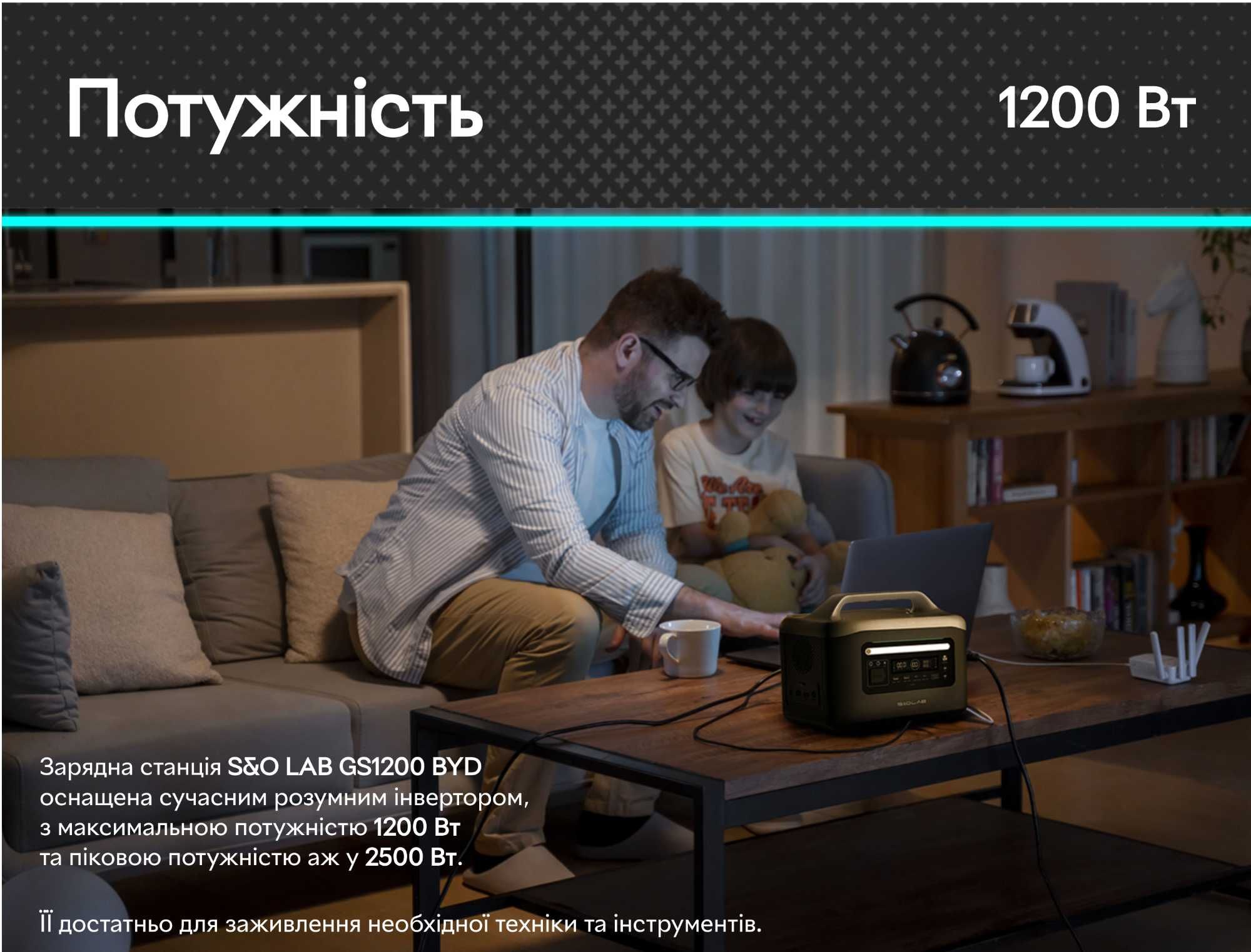Зарядна станція S&O LAB 1581Вт/1024Вт.год/LiFePO4 Ecoflow Bluetti