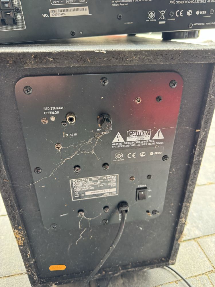 Denon wzmaczniacz i subwoofer