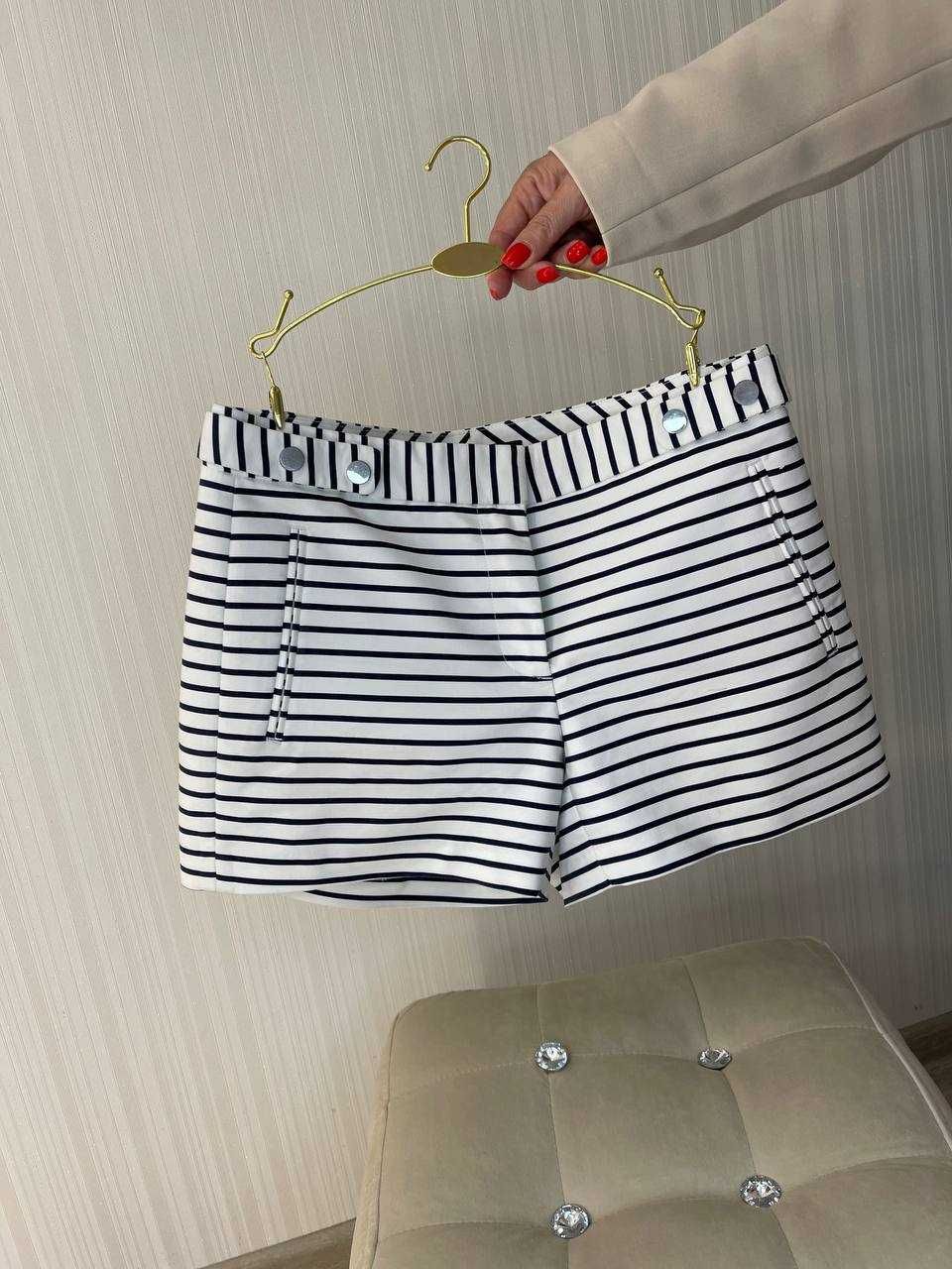 Женские шорты в полоску Zara S Жіночі шорти у смужку