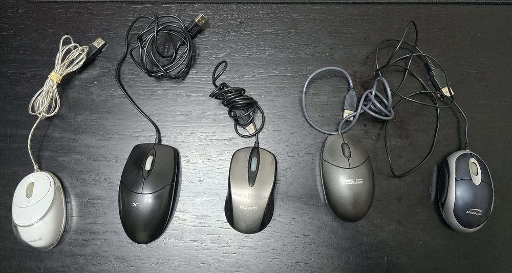 Pack 5 Ratos de Escritório | Asus, Trust, Speedlink, Kunft e NGS