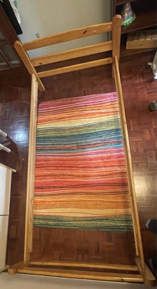 Cama solteiro pinho maciço