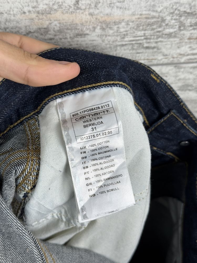 Мужские джинсовые шорты Carhartt wip bermuda размер 32 S карго