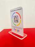 Placa acrílico,Expositor QR Code, Resenhas Google, Instagram, Facebook