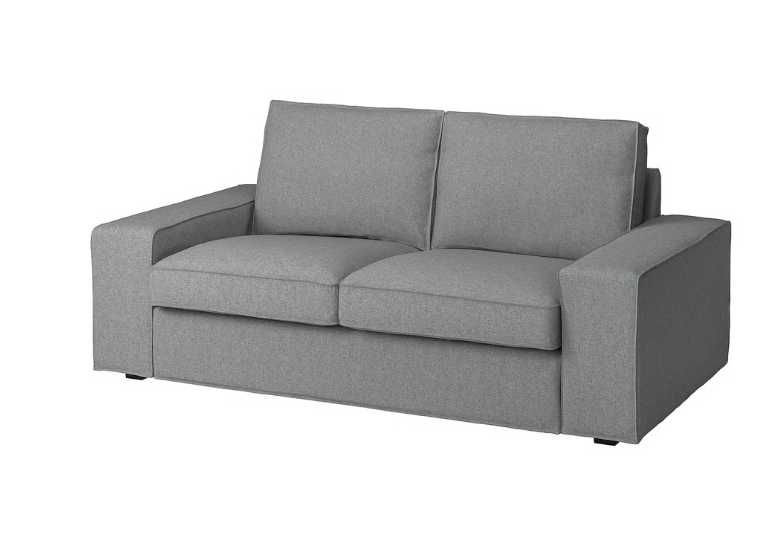 Sofá 2 lugares, Tibbleby bege/cinzento