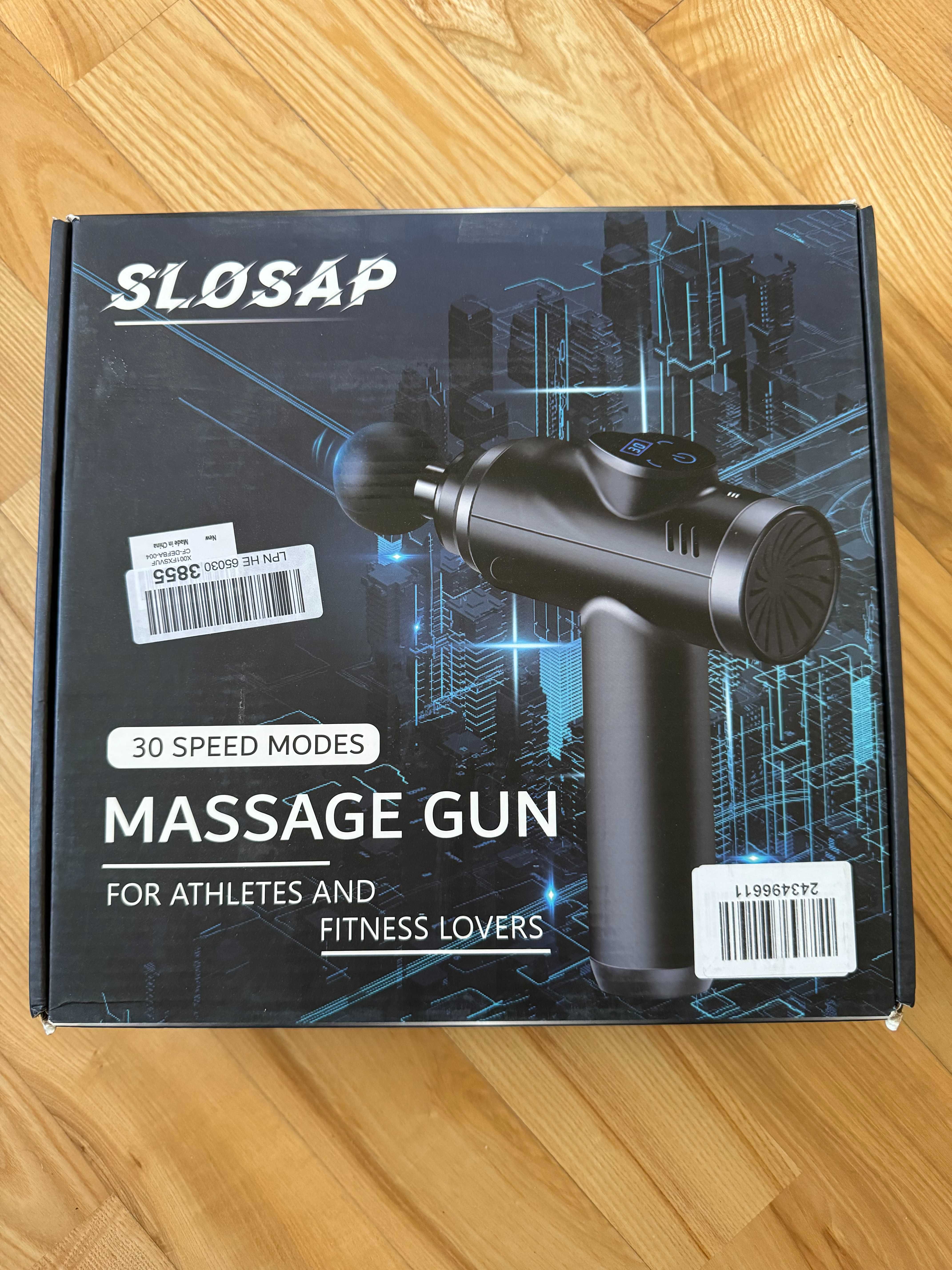 NOWY | Pistolet Do Masażu Mięśni Ciała Massage Gun 30 Trybów 10 Głowic