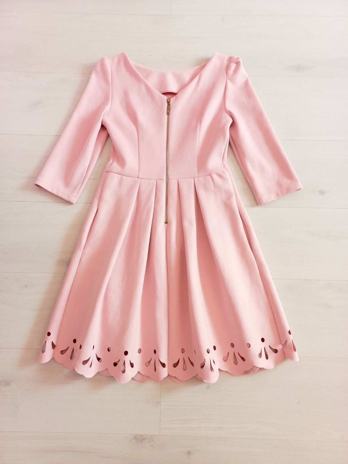 Замшева рожева сукня плаття платье пишне Барби Barbie