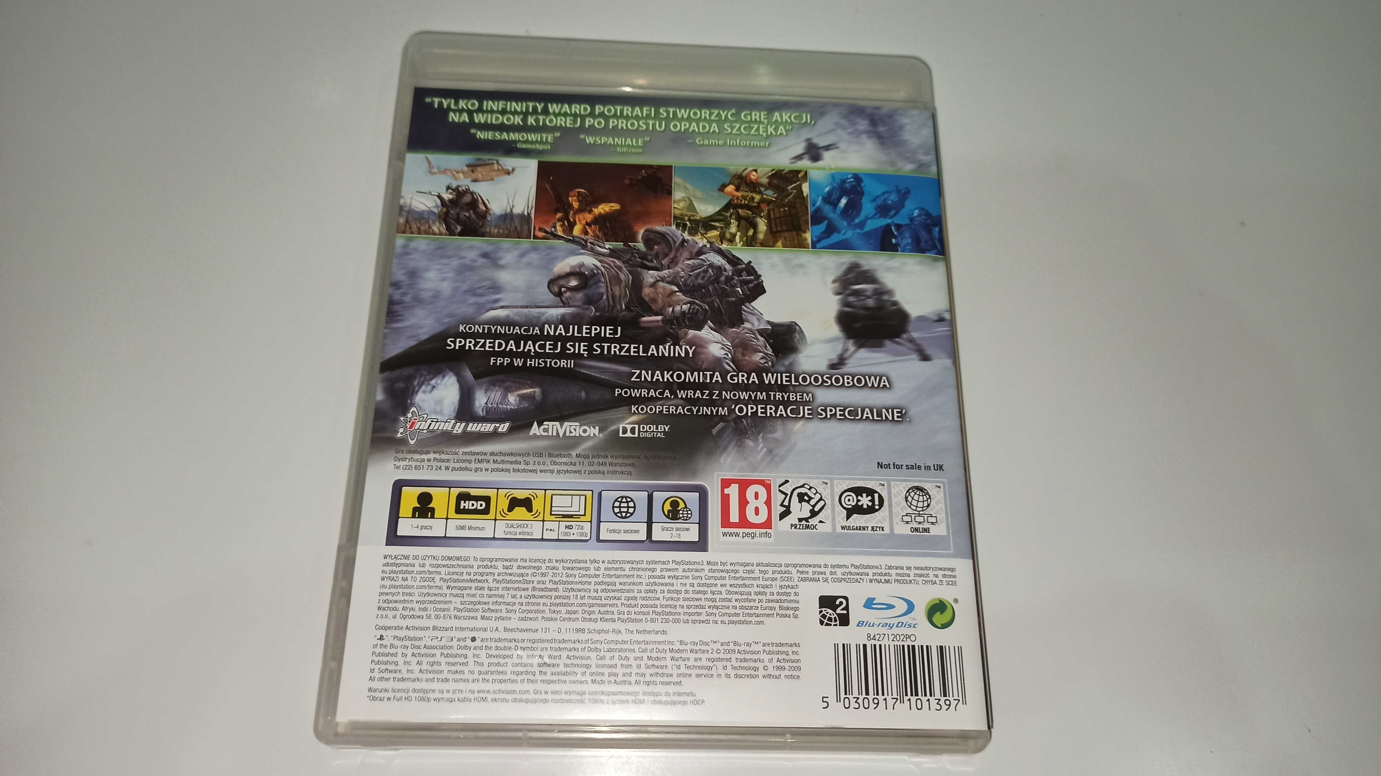 ps3 CALL OF DUTY MODERN WARFARE 2 po polsku strzelanka i fabuła