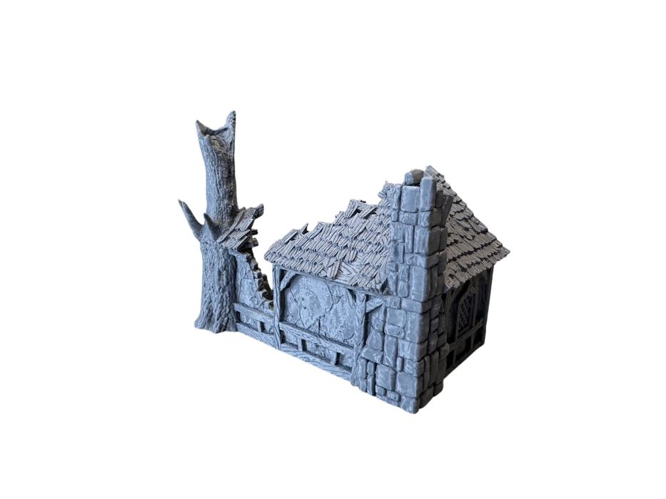 Zrujnowana chata alchemika, druk 3D do gier bitewnych