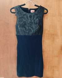 Чорна сукня -міні з вишивкою topshop
