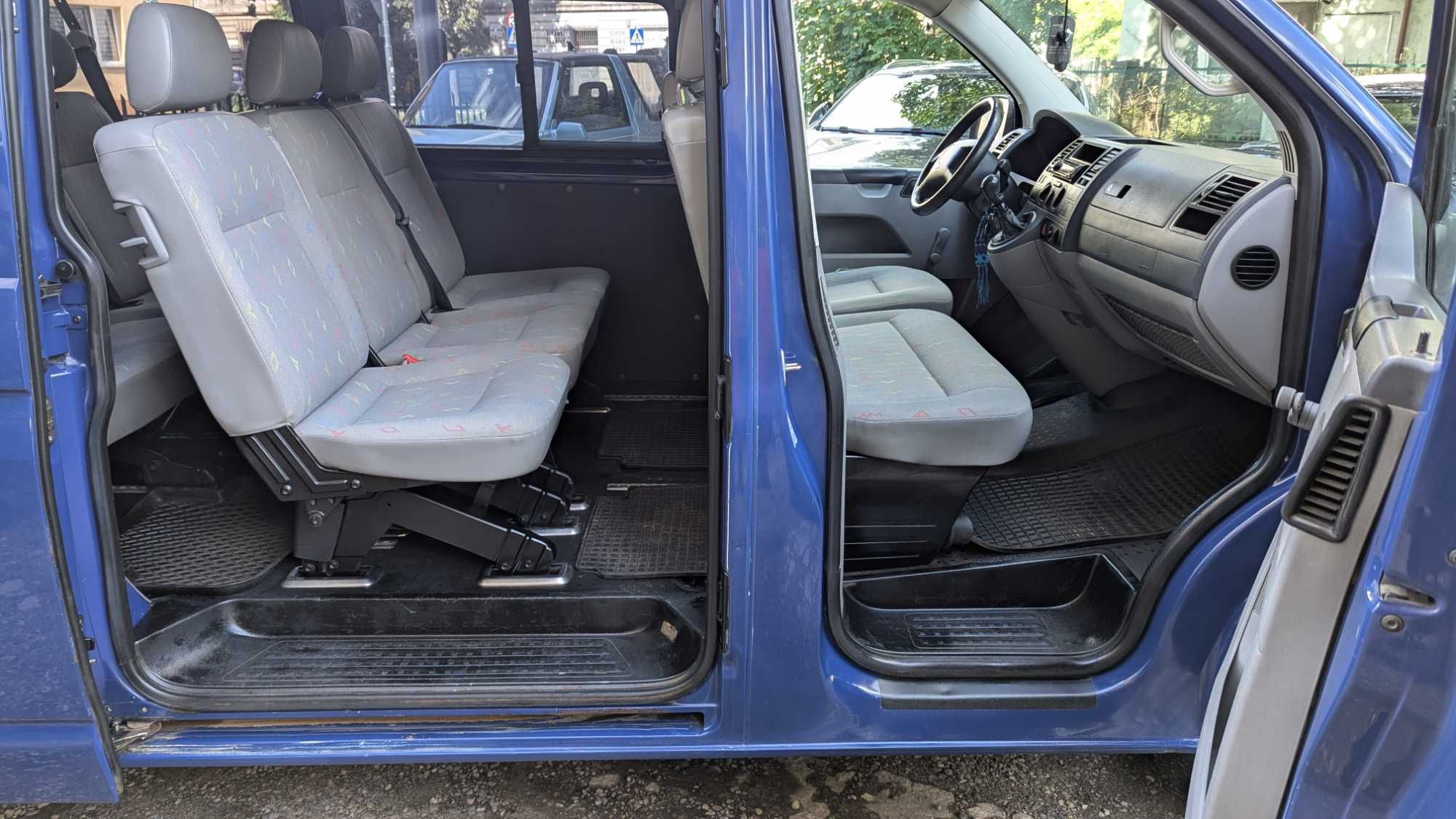 VW T5  Long  1,9TDI  9-osób 2x klima  Super Stan VAT-23%