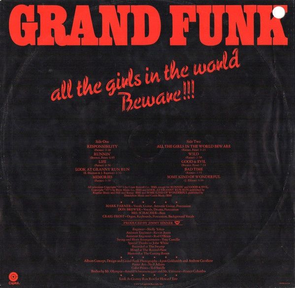 Виниловая пластинка Grand Funk - All The Girls In The World Beware !!!