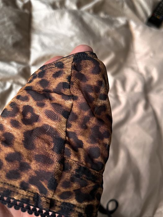 Прозорий леопардовий бюст топ