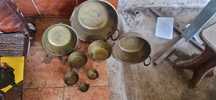 Tachos antigos de latão