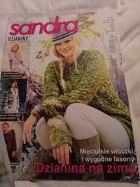 Czasopismo Sandra 3 egz. z r. 2011 wzory na drutach