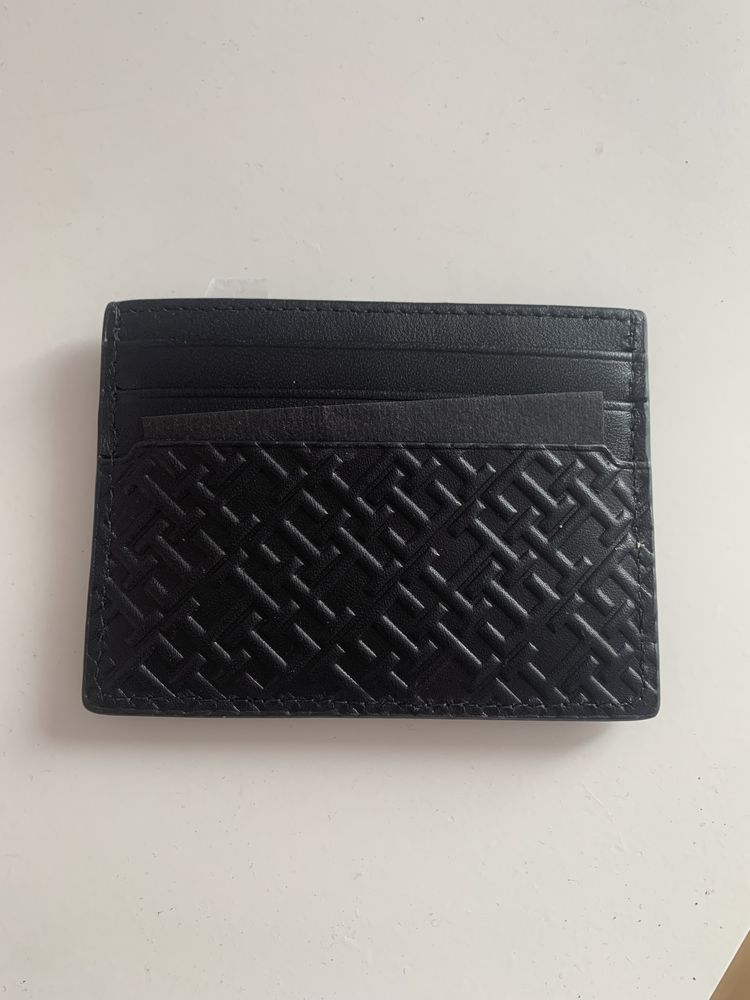 Etui na karty portfel tommy hilfiger nowy skora czarny