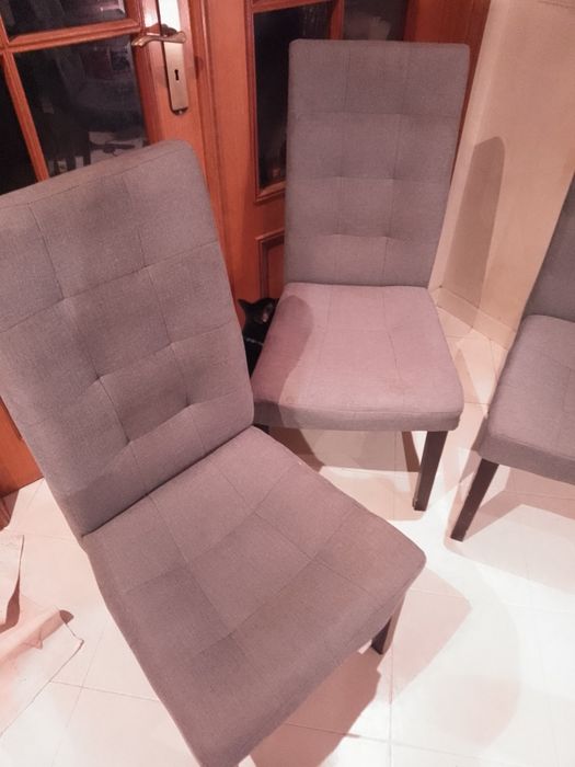4 cadeiras de sala em tecido