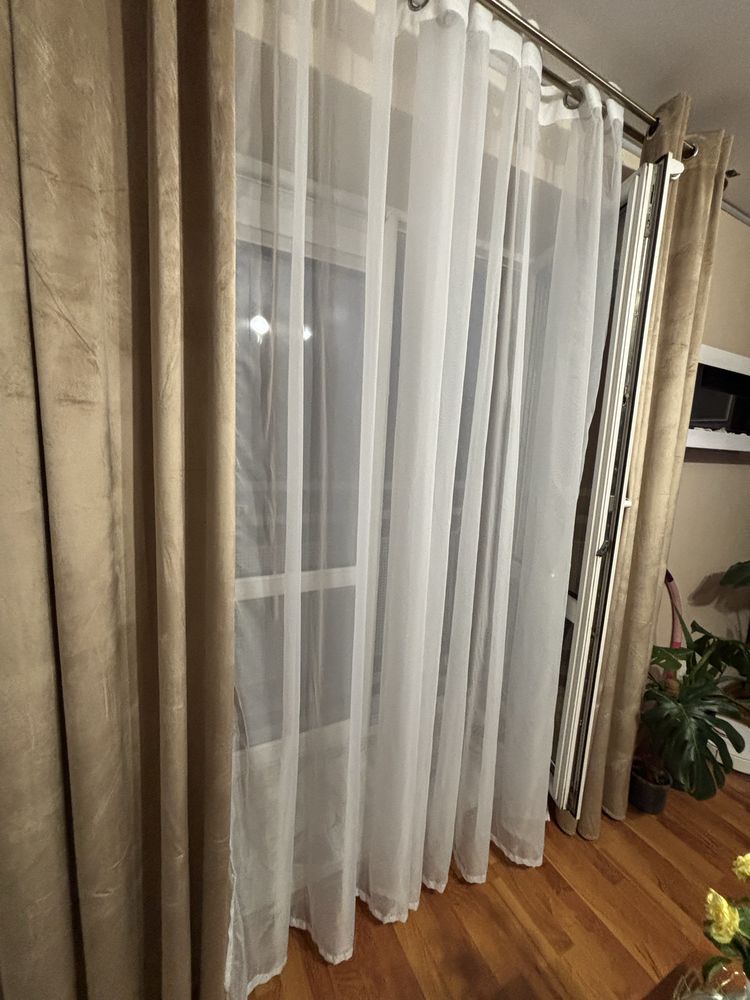 2 szt firany woal 300x 240 na przelotkach