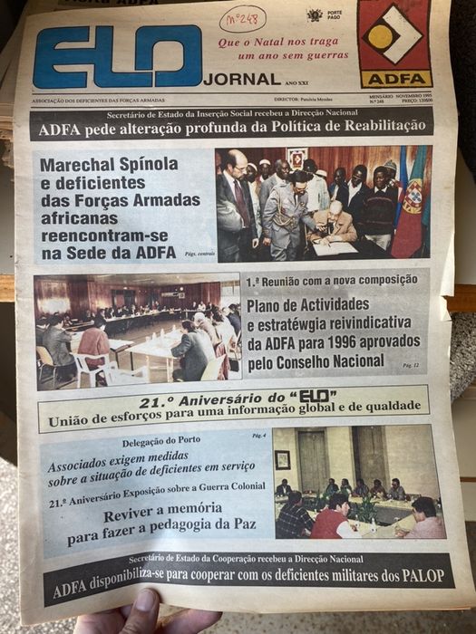 Cerca de 160 jornais ELO - ADFA associação de deficientes das forças