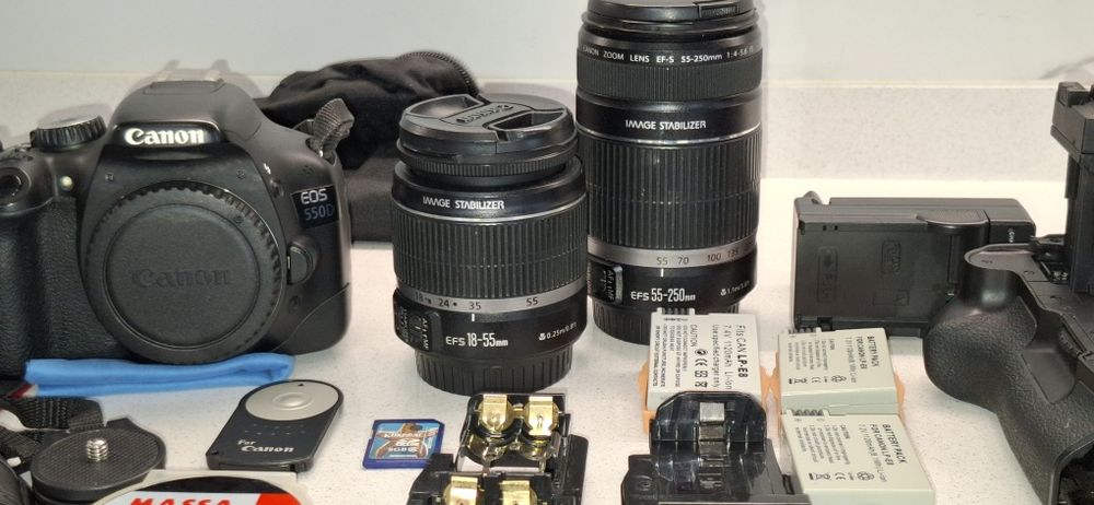 Canon eos 550d câmara fotográfica reflex kit iniciante