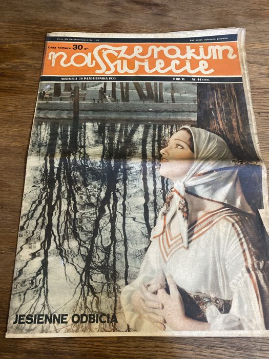 Przedwojenna gazeta „Na Szerokim świecie”  29 Października 1933 roku.