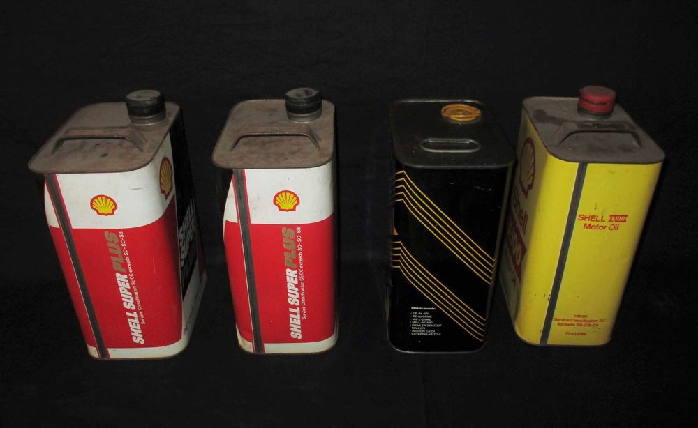 Latas de Óleo Vintage Shell Sacor Mobil