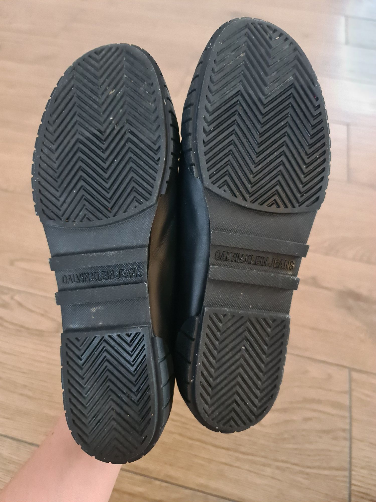 Trampki sneakersy tenisówki buty Calvin Klein skórzane skóra naturalna