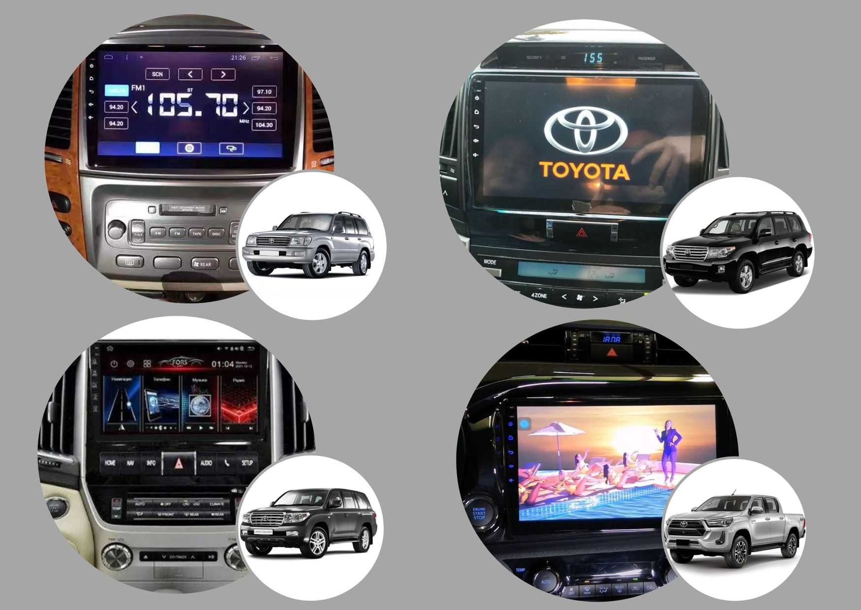 Штатні Магнітоли на різні моделі Toyota на Android 12+