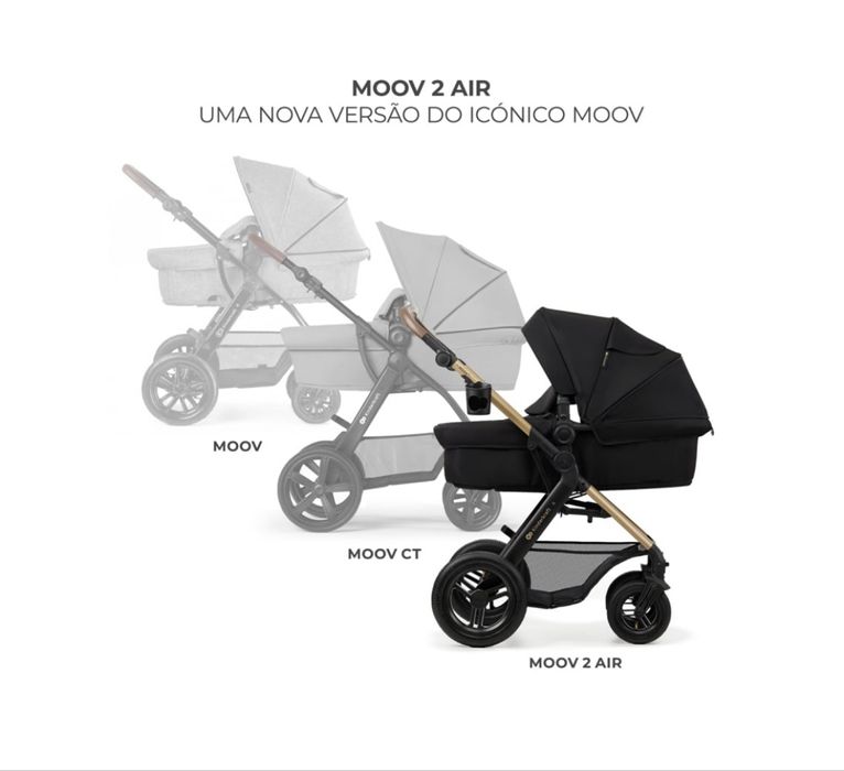 Carrinho de bebé 3 em 1 preto