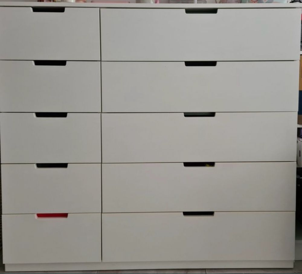 Cómoda IKEA NORDLI – 10 Gavetas (5 Curtas + 5 Longas) – Impecável