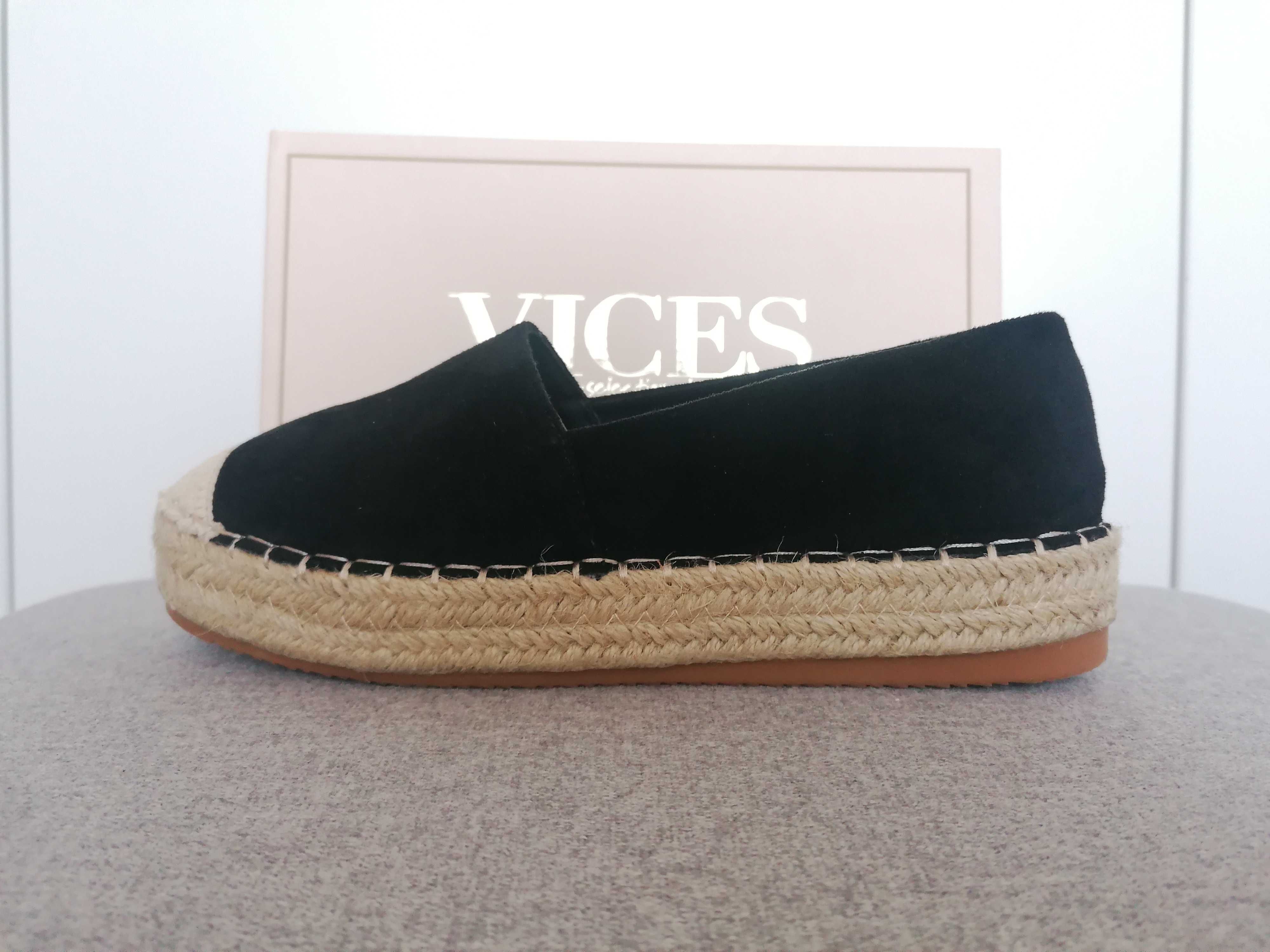 Espadryle platforma na platformie Vices czarne 37