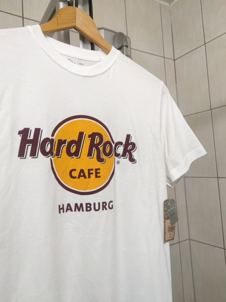 bluzka koszulka t-shirt Hard Rock Cafe Hamburg S M classic sport retro