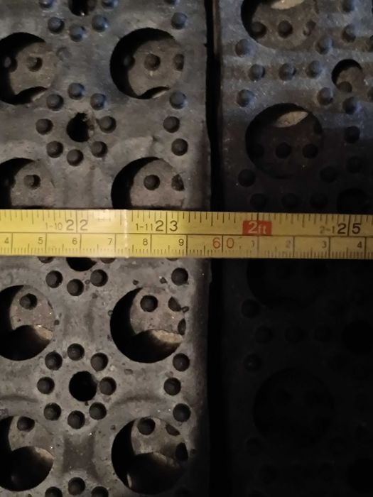 4 Tapetes fortes industriais de borracha para drenagem 59x39cm