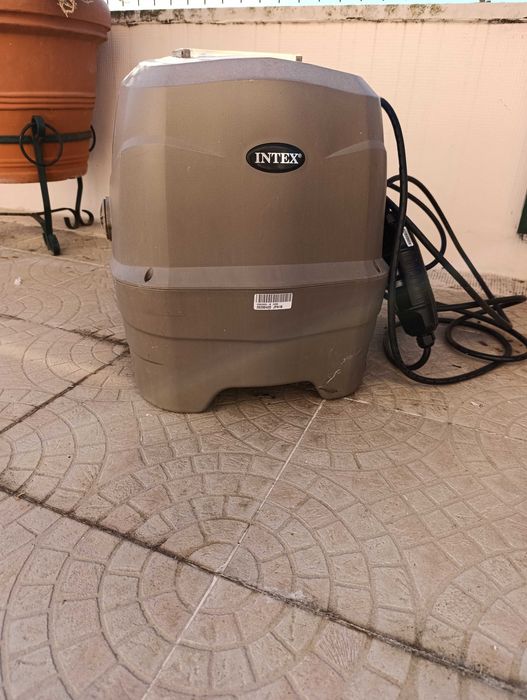 Motor de spa Intex a funcionar.