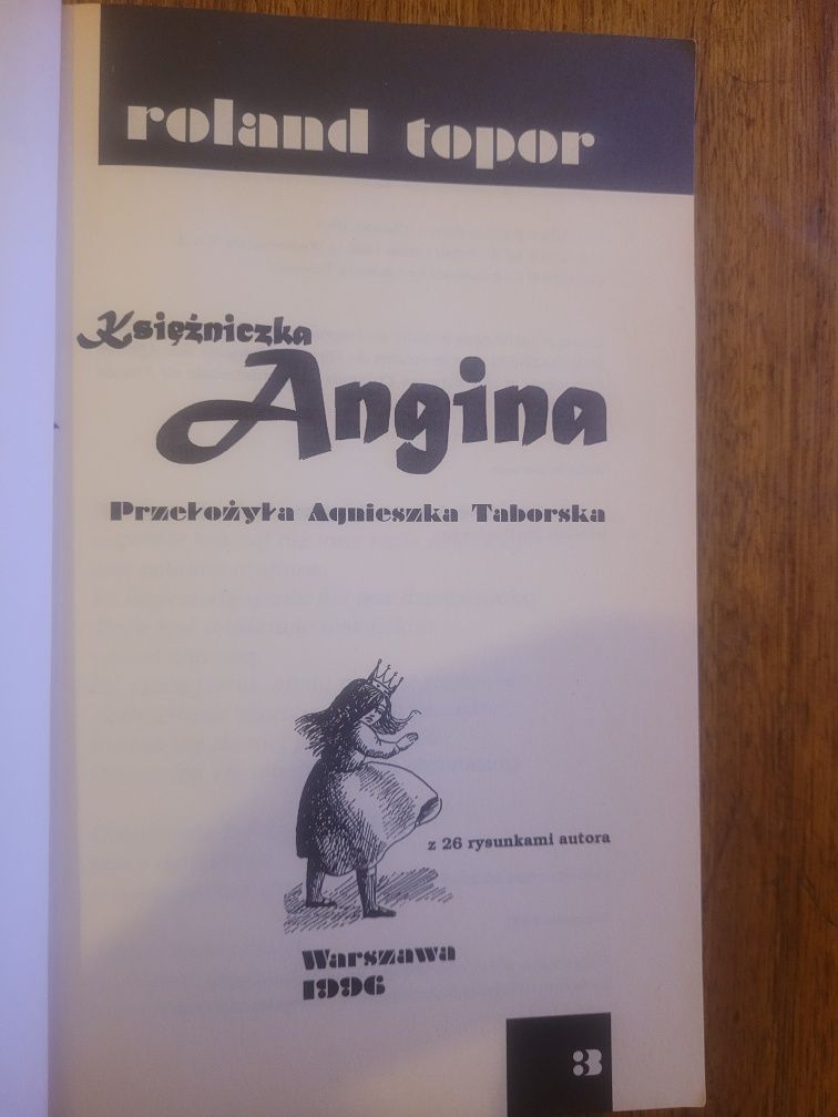 Roland Topor Księżniczka Angina 1996 W.A.B. (z rysunkami autora)