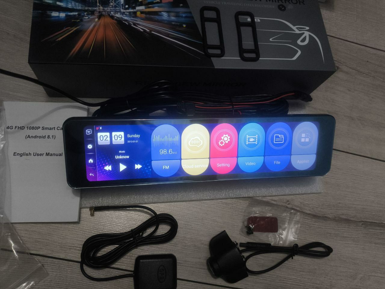 Зеркало видеорегистратор JBE Z73, Android 8.1, 4G, 4/32GB, GPS, ADAS
