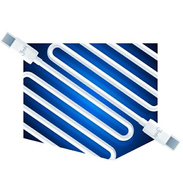 3MK Hyper Cable USB-C/USB-C 2m 100WKabel Biały/White