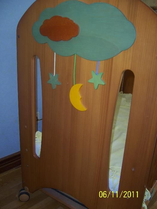 Cama de grades Prenatal + colchão latex hipoalergénico