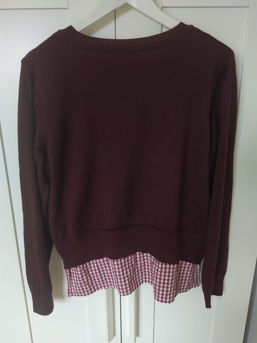 Sweter bordowy z imitacją koszuli r. 2XL LCW