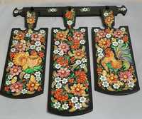 Продам набор декоративных досок в стиле петриковской росписи.