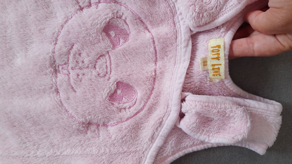 Śpioch polarowy  różowy Toty Linę r.68