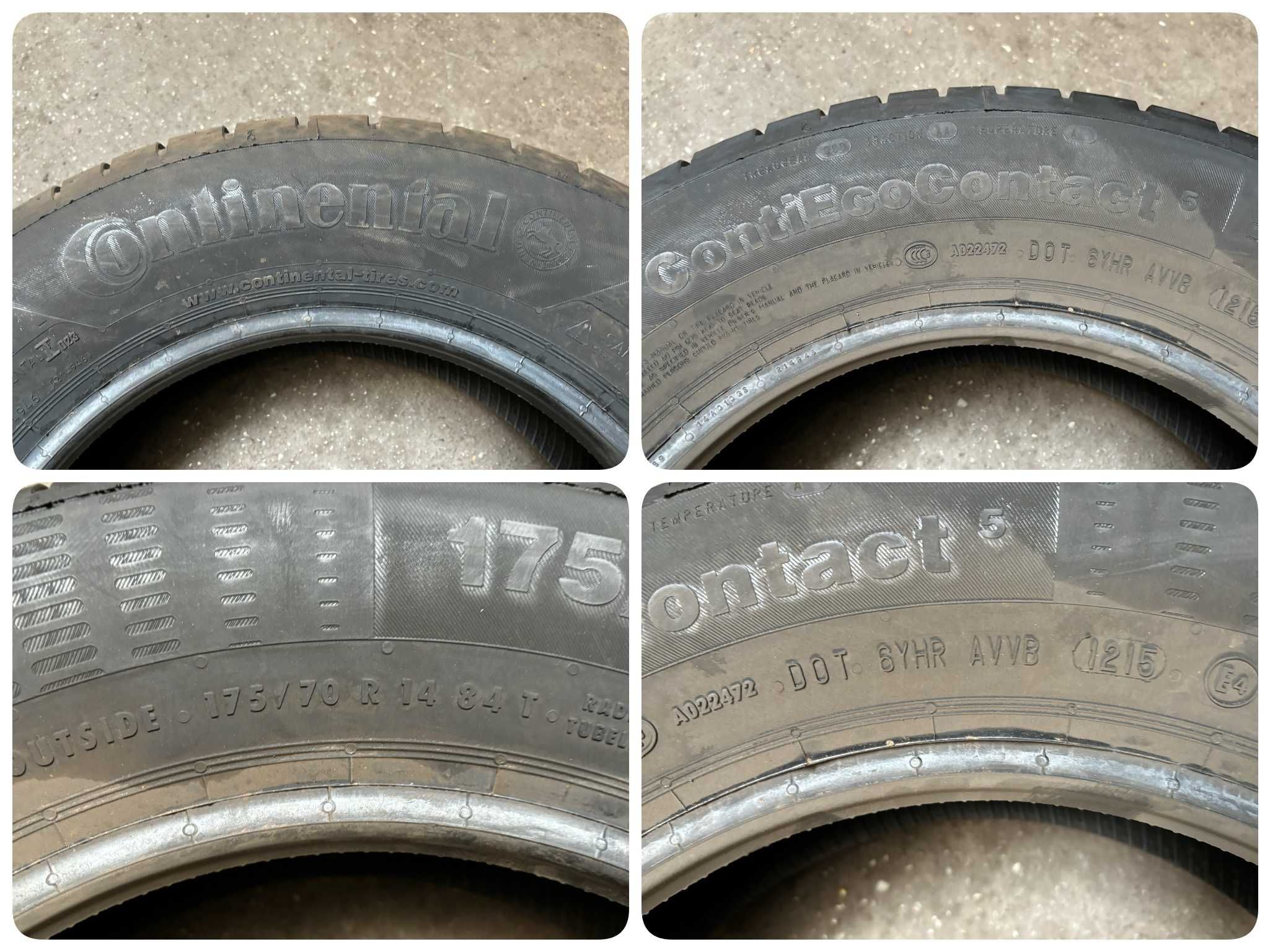 2X Opony Letnie 175/70R14 84T CONTINENTAL ContiEcoContact 5 8MM NOWE!