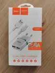 Ładowarka Sieciowa 2,4A 2xUSB + Kabel USB Typ C Hoco