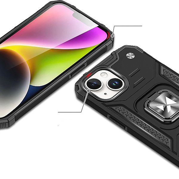 Pancerne etui z ringiem Wozinsky Ring Armor do iPhone 15 - różowe złot