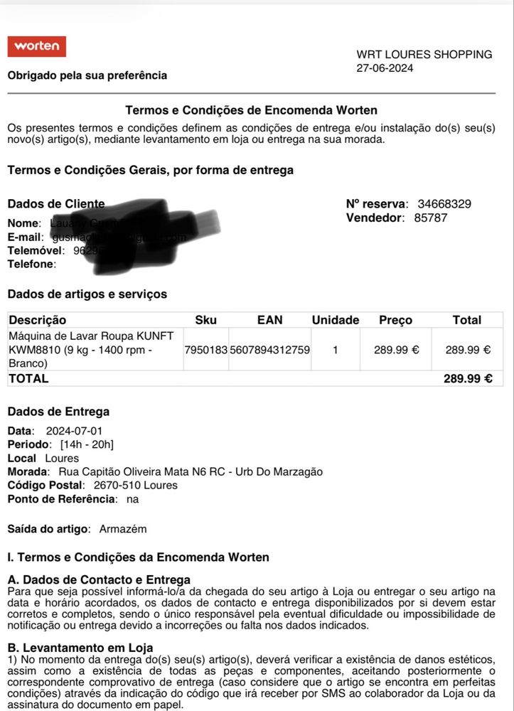 Maquina de lavar roupa Kunft 9kg