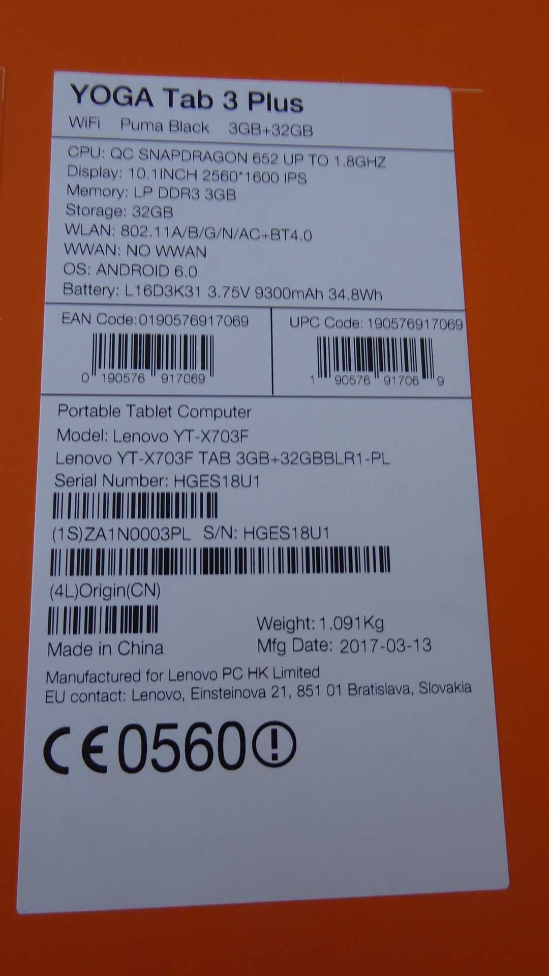 Lenovo Yoga TAB3 Plus YT-X703F tablet   etui