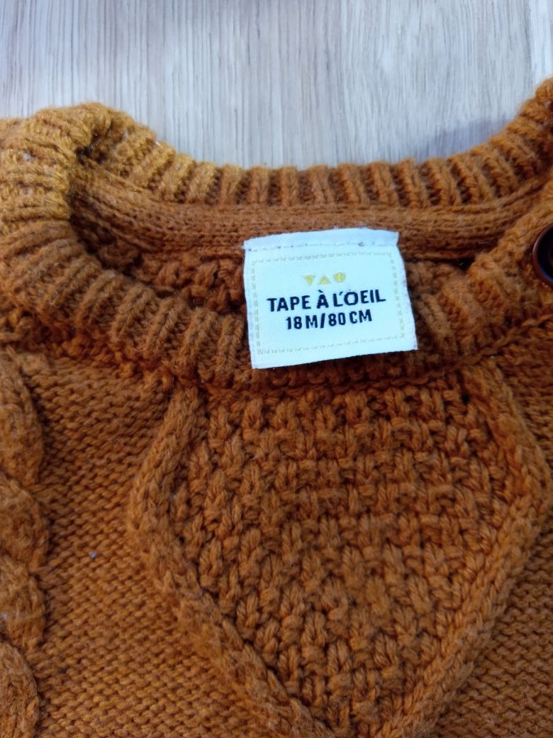 Sweter rudy TAO rozmiar 80