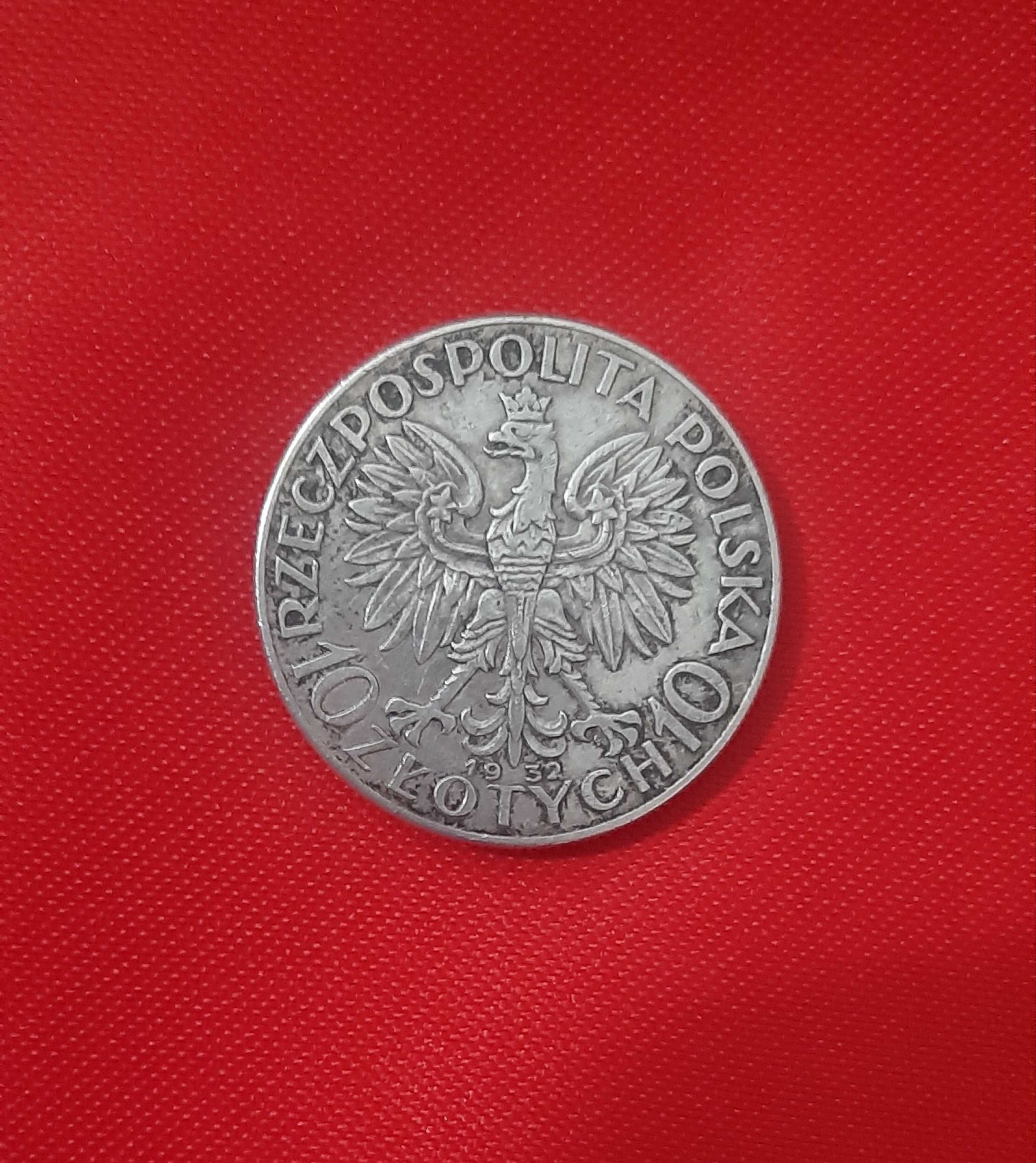 moneta 10 zł "Głowa Kobiety" 1932 rok