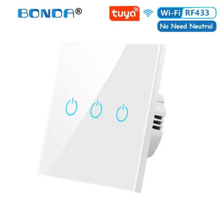 Розумний вимикач BONDA Smart Switch (на три канали)