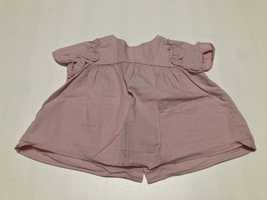Bluzeczka zara, różowa, zapinana, rozmiar 74